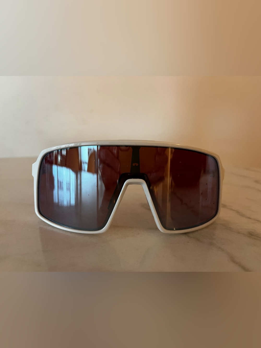 Oakley Sutro sunglasses polished white shield frame